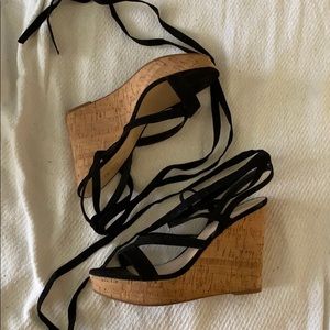 Guess lace up wedges